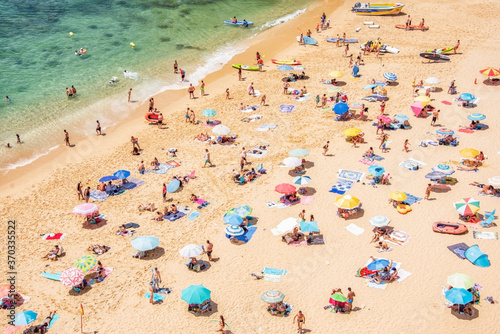 Benagil beach on the Atlantic coast  Algarve  in Portugal.