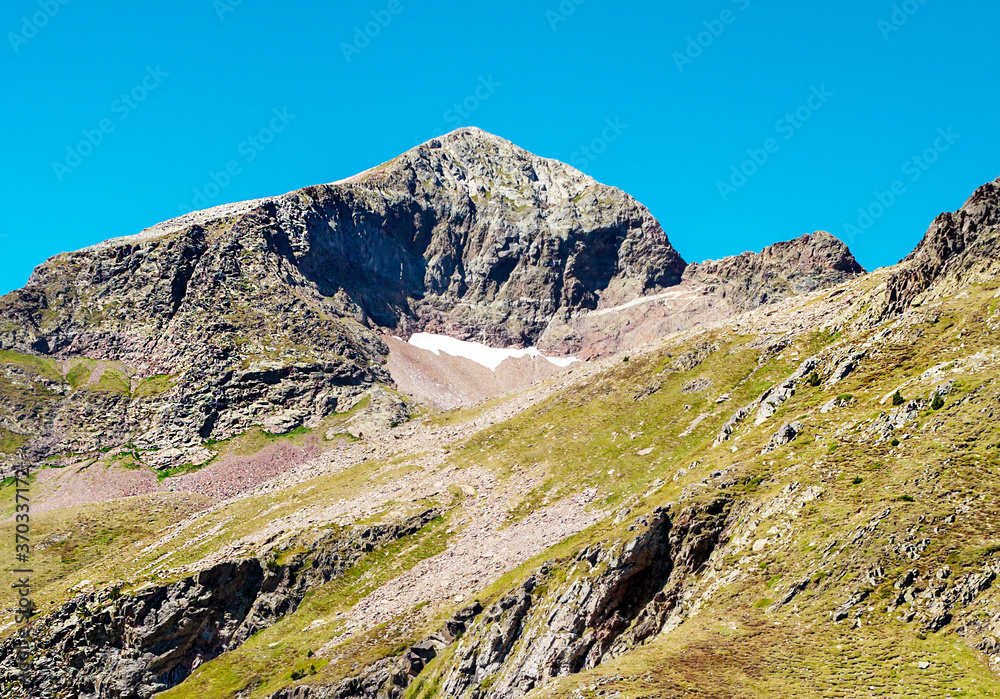 Lake of Cerler in the mountains of the Pyrenees