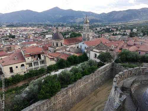 Quadro su tela Venafro, Italy - August 7, 2020: panorama of the city of Venafro in the province