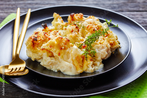 Australian side dish cauliflower cheese on a plate