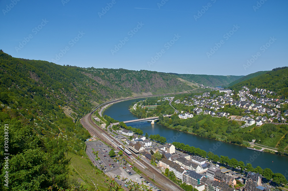 Fototapeta premium Mosel valley Cochem from above