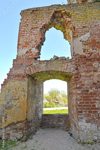 Fragment of the ruins of Shaaken Castle  XIII century. Kaliningrad region