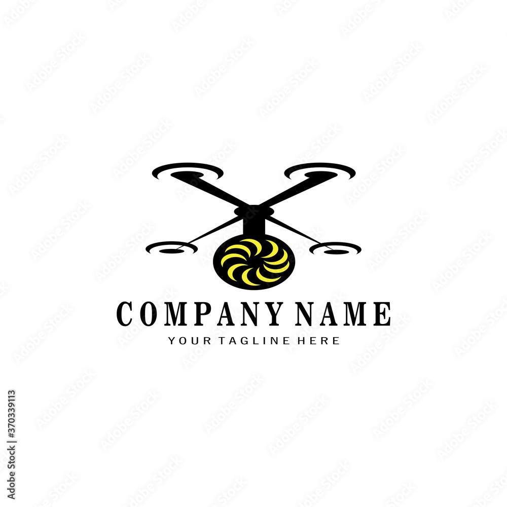 black drone illustration, camera lens, logo design vector black drone illustration, camera lens, logo design vector