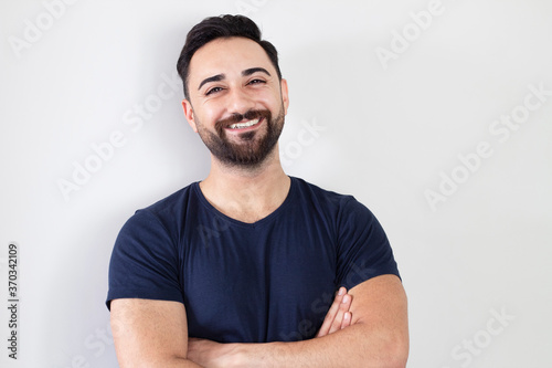 portrait of an handsome man smiling 