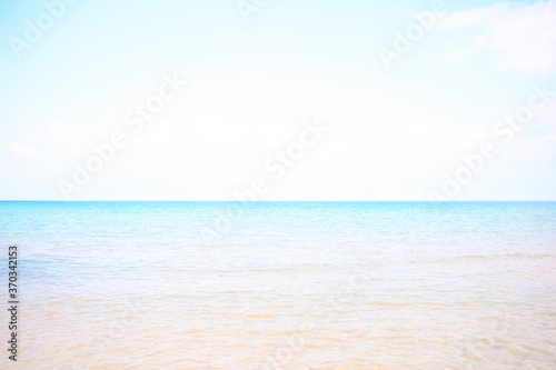 White sand beach sea and sky
