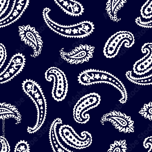 Flourish framed pattern with paisley elements.