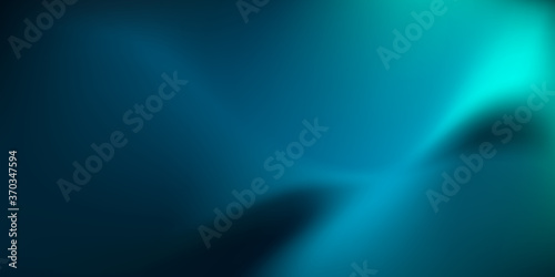 Fototapeta Naklejka Na Ścianę i Meble -  Abstract dark teal background with light wave. Blurred turquoise water backdrop. Vector illustration for your graphic design, banner, wallpaper or poster, website