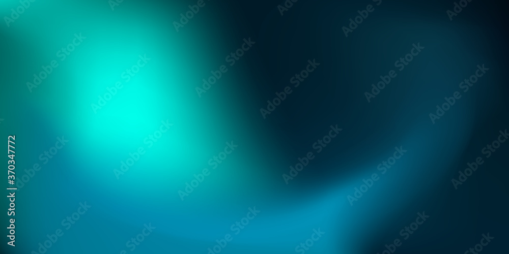 Abstract dark teal background with light wave. Blurred turquoise water backdrop. Vector illustration for your graphic design, banner, wallpaper or poster, website