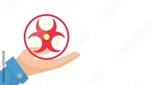 hand, sign, biological, danger, virus