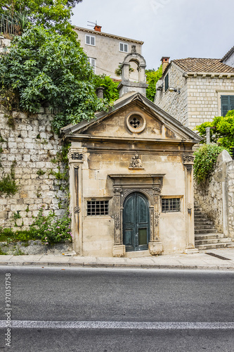 Old small stone church in Dubrovnik, Croatia.