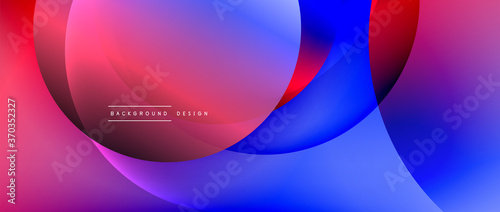 Circle modern geometric abstract background with liquid gradients