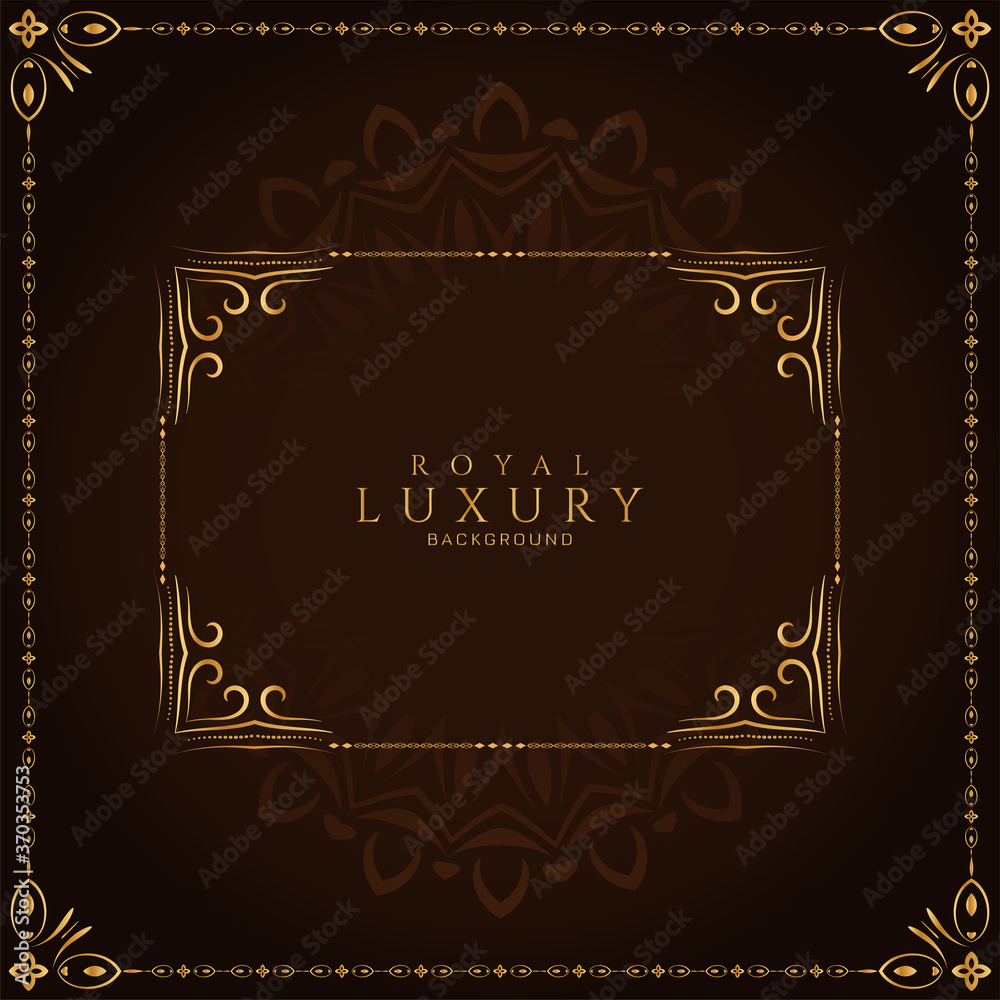 Abstract brown color luxury frame background