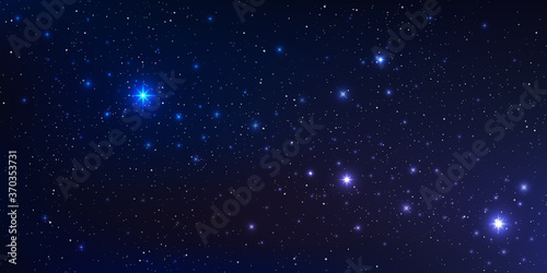 A high quality background galaxy illustration with stardust and bright shining stars illuminating the space.