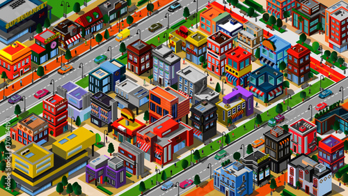 city landscape City. isometric city. City map. Architecture. Megapolis 