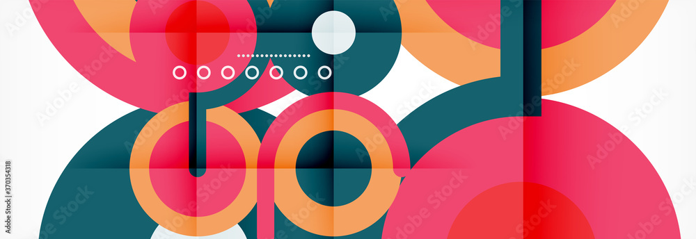 Obraz premium Circles and lines abstract background for covers, banners, flyers and posters and other templates