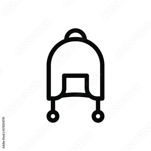 Chullo icon outline vector. isolated on white background
