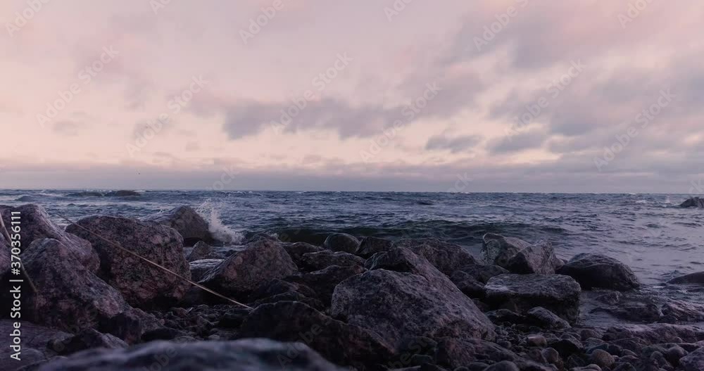 Evening lapping waves of the Gulf of Finland. Evening lapping waves of the Gulf of Finland.