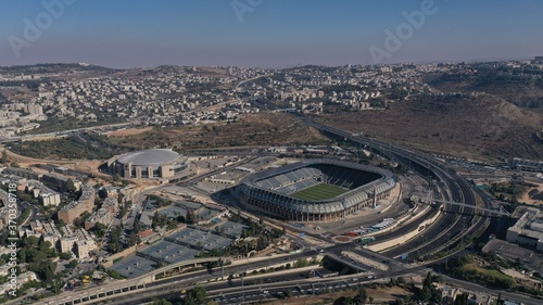 defaultTeddy and Arena Stadium in Jerusalem Aerial view
Drone Close to Malha neighbourhood and Arena Basketball Stadium, South West Jerusalem, 
Israel
