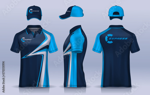 Corporate Work Shirts,t-shirt and cap templates design. uniform for company.