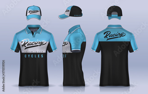 Corporate Work Shirts,t-shirt and cap templates design. uniform for company.