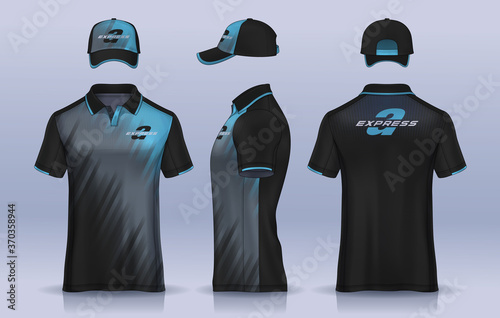 Corporate Work Shirts,t-shirt and cap templates design. uniform for company.