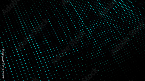 Digital dynamic wave of particles. Big data visualization. Vector abstract futuristic background.