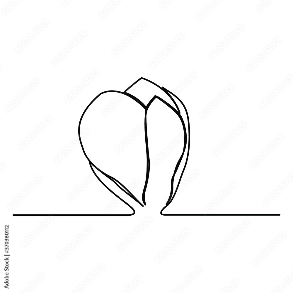 one line continuous drawing flower petal one line continuous drawing flower petal