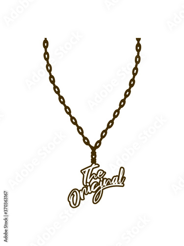 Gold Halskette Original The schreibschrift style nachahmen 