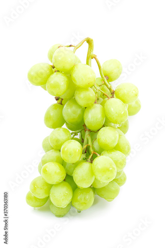 Fresh grape green on a white background