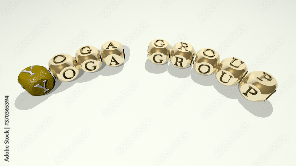 yoga group combined by dice letters and color crossing for the related meanings of the concept. woman and illustration yoga group combined by dice letters and color crossing for the related meanings of the concept. woman and illustration