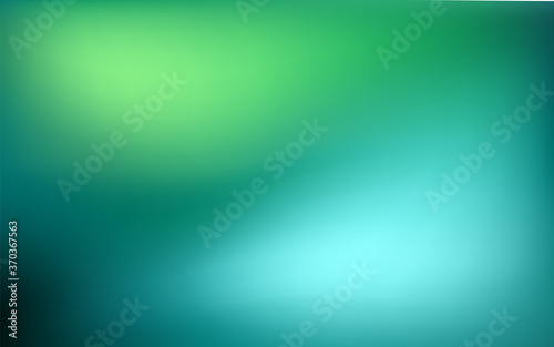 Abstract green and blue blurred gradient background with light. Nature backdrop. Vector illustration. Ecology concept for your graphic design, banner or website