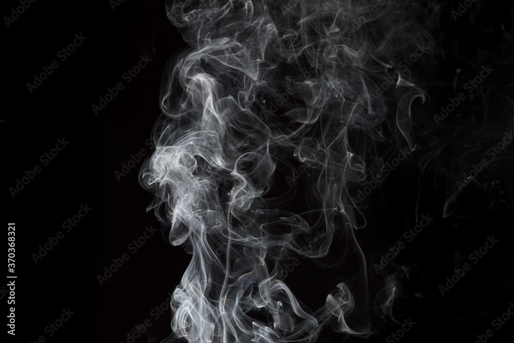 Fototapeta premium white smoke on black background