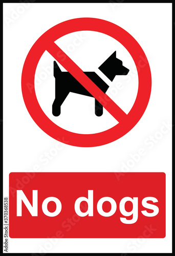 No dogs signs and symbols