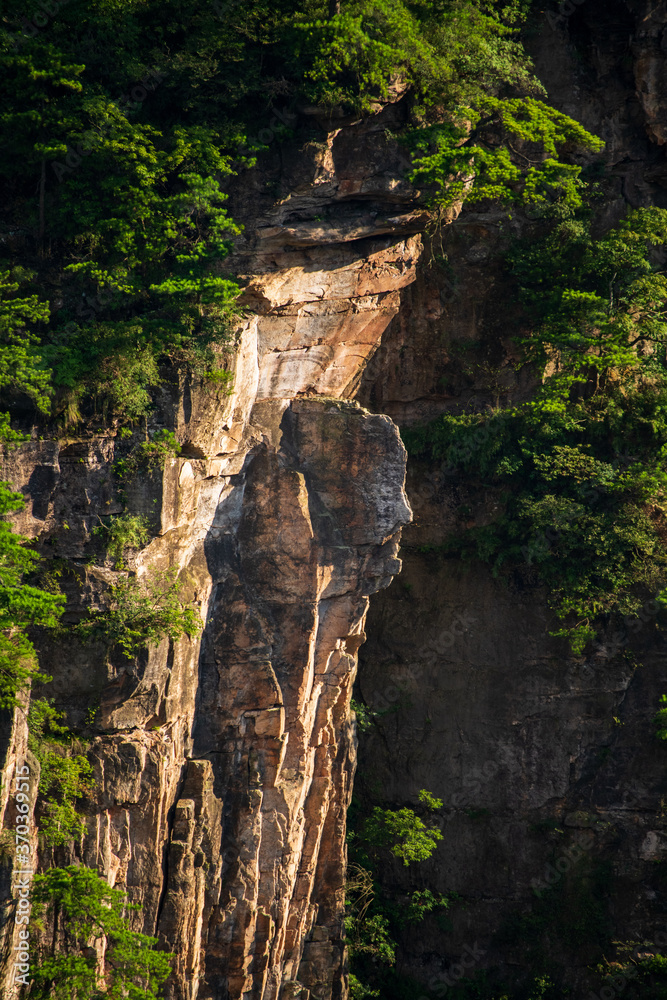The rock details of mountains in zhangjiajie, China The rock details of mountains in zhangjiajie, China