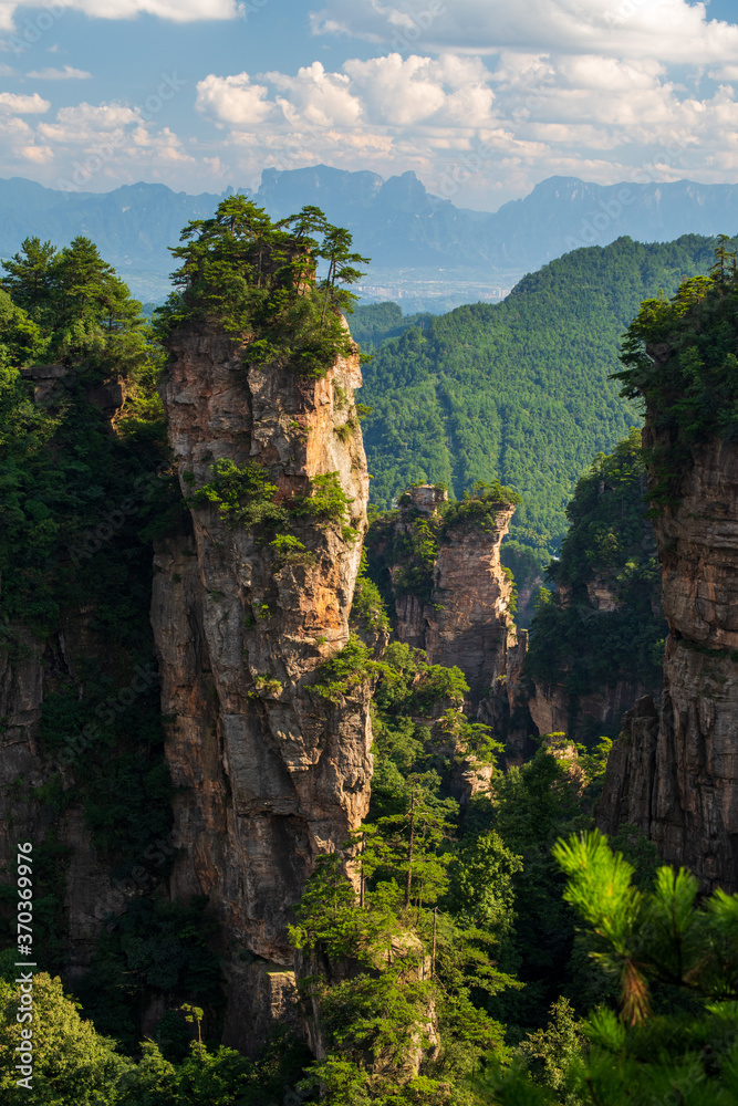 The mountains in Zhangjiajie, China 