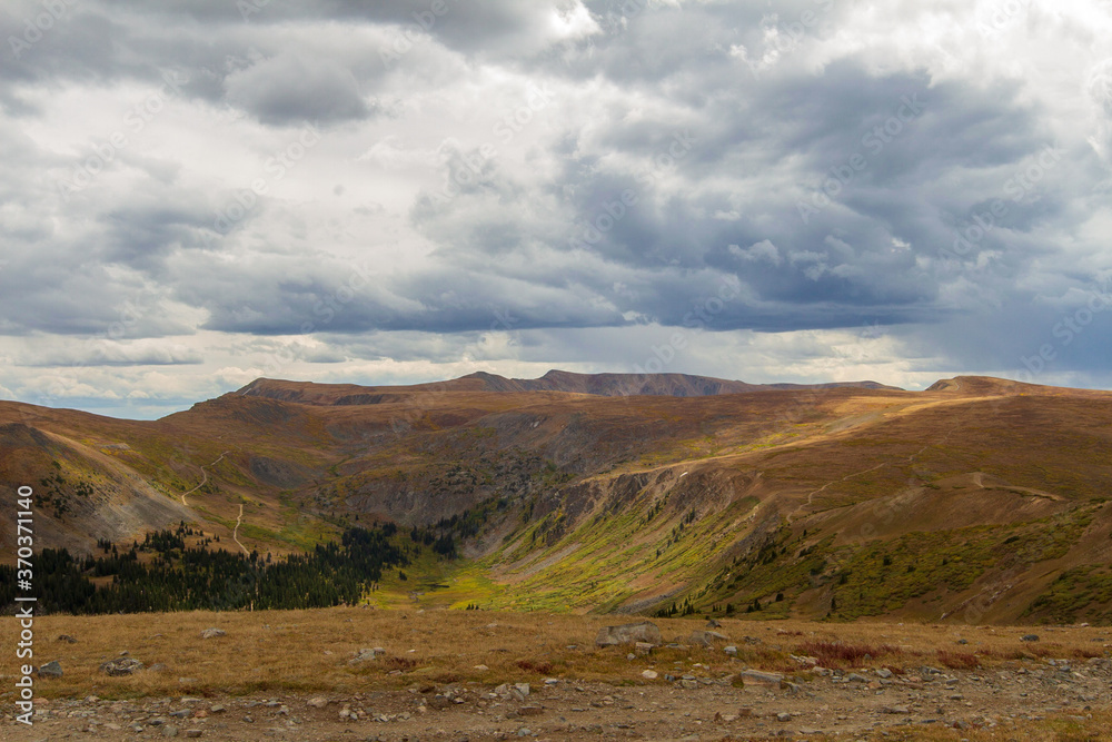 Scene from on top of the Rocky Mountains