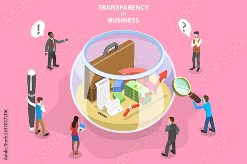 3D Isometric Flat Vector Conceptual Illustration of Corruption and Illegal Business, Transparency and Financial Clarity, Anti Corruption Policies.