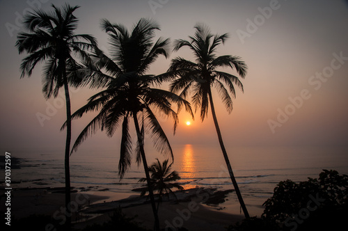 sunset over sea goa india © SunnyRandhawa