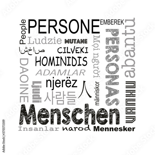 Menschen mehrsprachig multilingual transparent