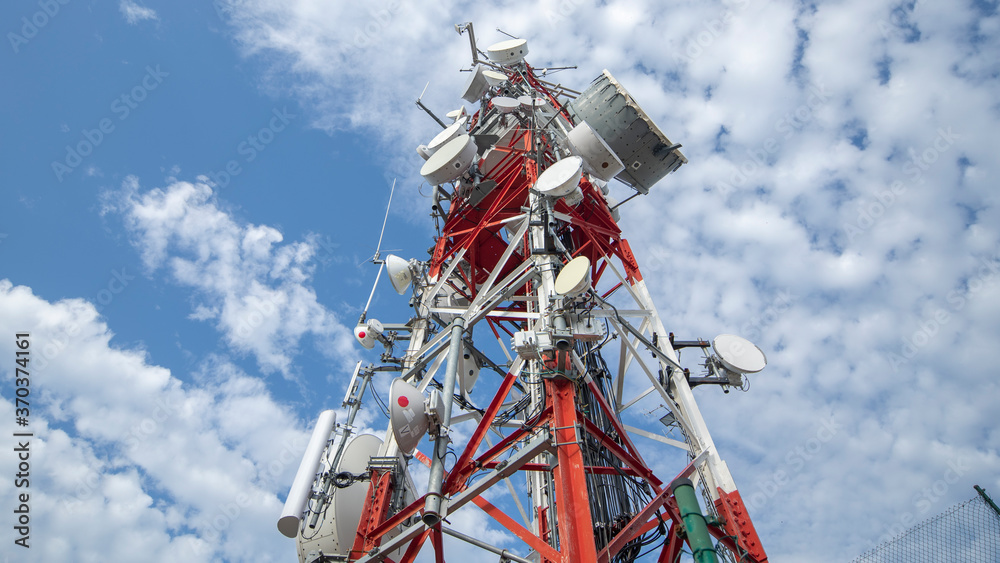 clouds passing radio tower clouds passing radio tower