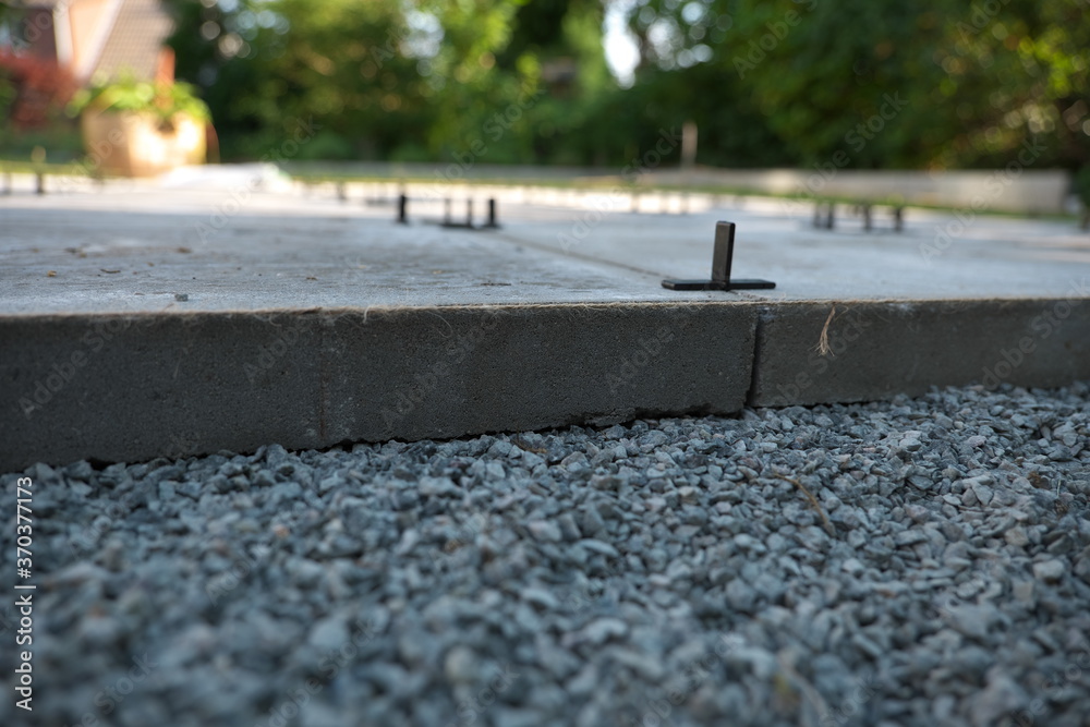 Gartenterrasse Betonplatten Garten Gartenbau Platten verlegen Bauen