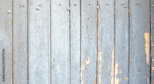 White texture of the surface of an old wooden door with crumbling paint - large image in high resolution