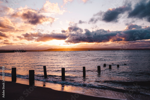 sunset over the sea