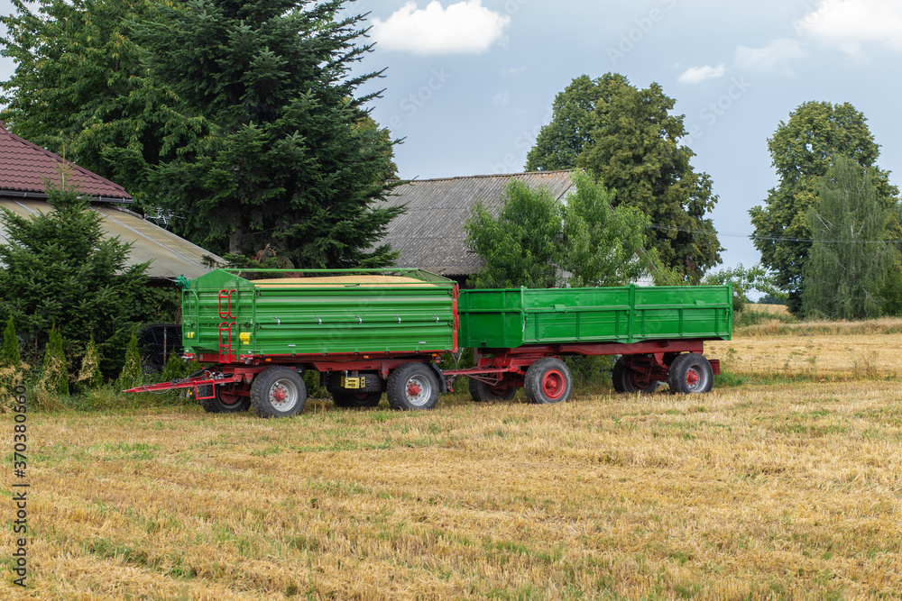 Two trailers on a farm