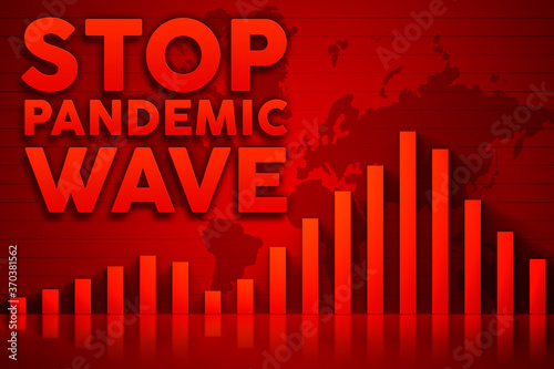 Covid-19 or pandemic info graphic.