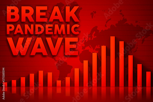 Covid-19 or pandemic info graphic.