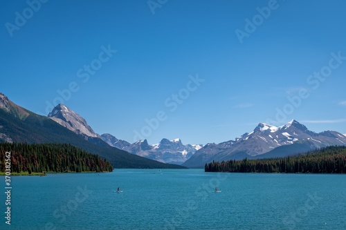 View of Maligne Lake in Jasper National Park