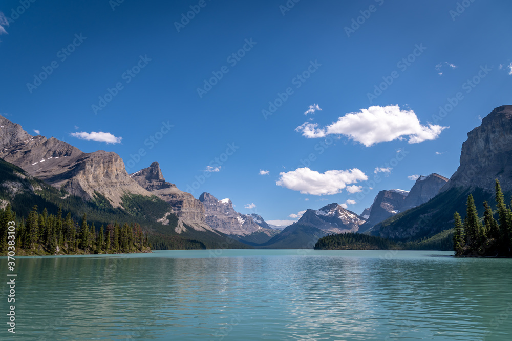 View of Maligne Lake, Jasper National park, Alberta, Canada.