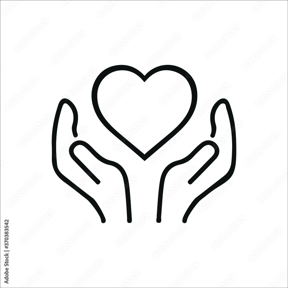 Charity and donation icons. Help and safe life vector collection Charity and donation icons. Help and safe life vector collection