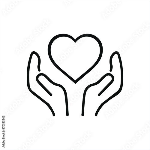 Charity and donation icons. Help and safe life vector collection